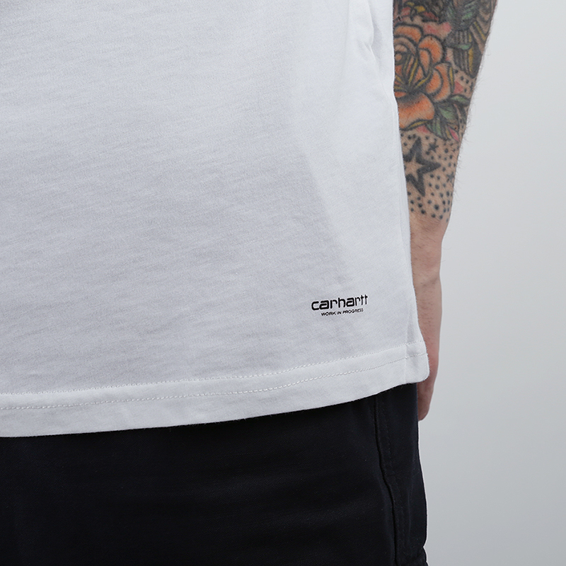 Мужская футболка Carhartt WIP Standard Crew Neck T-Shirt 2 Pack (I020460-white/navy)  - цена, описание, фото 5